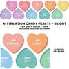 Peel & Stick Fabric Wall Stickers, Affirmation Hearts Bright - Wall Décor - 4