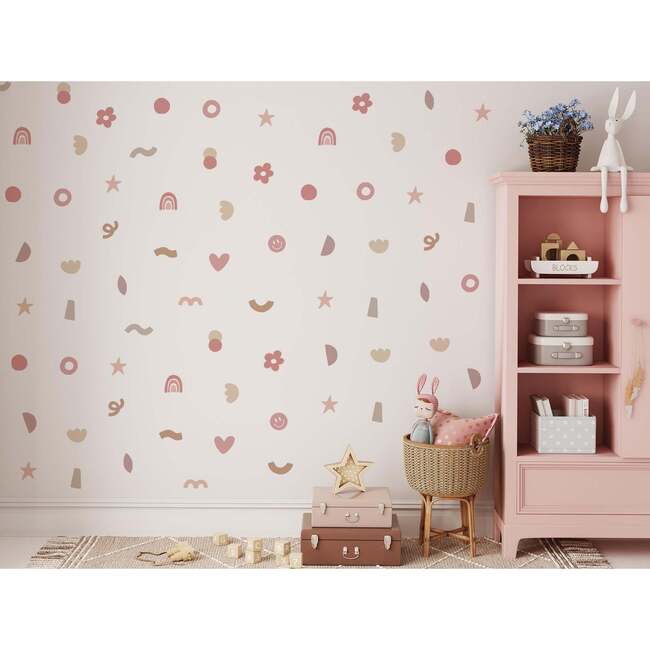 Peel & Stick Fabric Wall Stickers, Abstract Girly - Wall Décor - 6