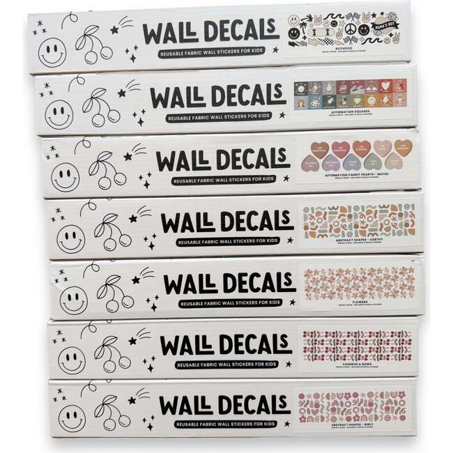 Peel & Stick Fabric Wall Stickers, Abstract Girly - Wall Décor - 7