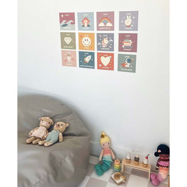 Peel & Stick Fabric Wall Stickers, Affirmation Squares - Wall Décor - 6