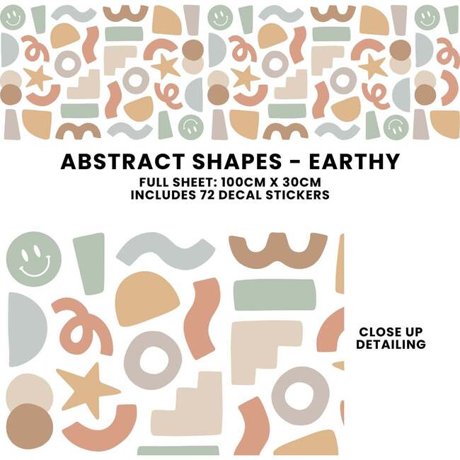 Peel & Stick Fabric Wall Stickers, Abstract Earth - Wall Décor - 5