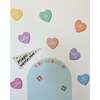 Peel & Stick Fabric Wall Stickers, Affirmation Hearts Bright - Wall Décor - 6