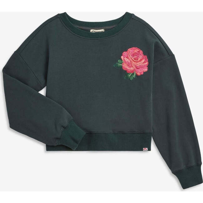 Lisa Cropped Sweatshirt, Moss