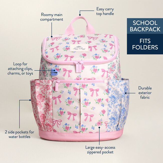 Itzy Explorer™, Big Kids Ribbons and Roses - Backpacks - 4
