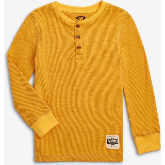 Craftsman Thermal Henley, Mustard