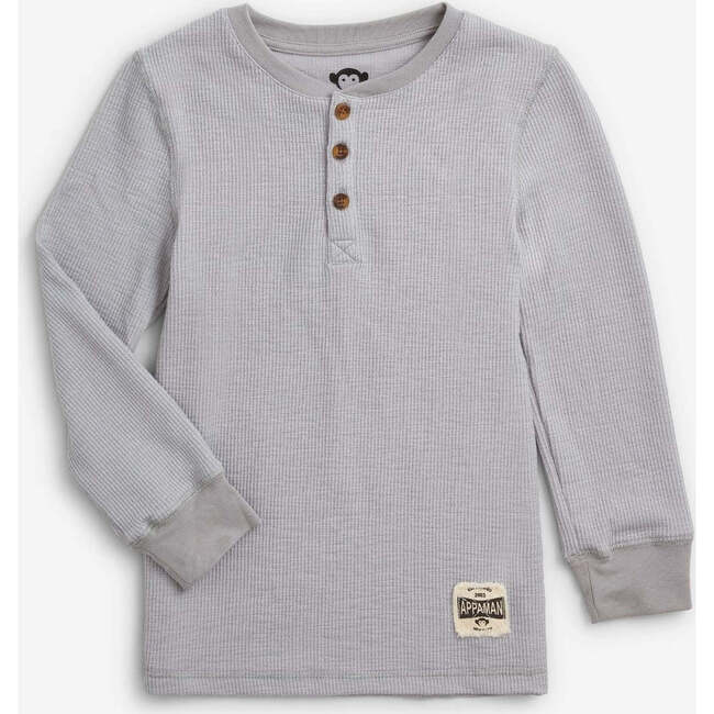 Craftsman Thermal Henley, Cool Grey