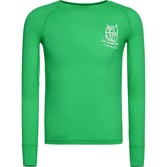 Uil Merino longsleeve "Elo", Rana green