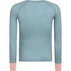 Uil Merino longsleeve "Elo", Ice blue / Sunset rose - Shirts - 3