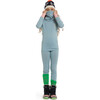 Uil Merino longsleeve "Elo", Ice blue / Sunset rose - Shirts - 4
