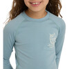 Uil Merino longsleeve "Elo", Ice blue / Sunset rose - Shirts - 5