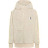 Panda High Loft fleece zip hoody, Beige - Sweatshirts - 1 - thumbnail