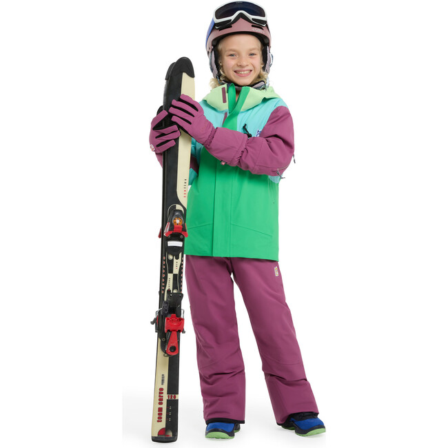 Neve snow jacket, Rana green / Manbali blue - Jackets - 4
