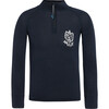 Honu Merino half-zip longsleeve "Rascal", True navy - Sweatshirts - 1 - thumbnail