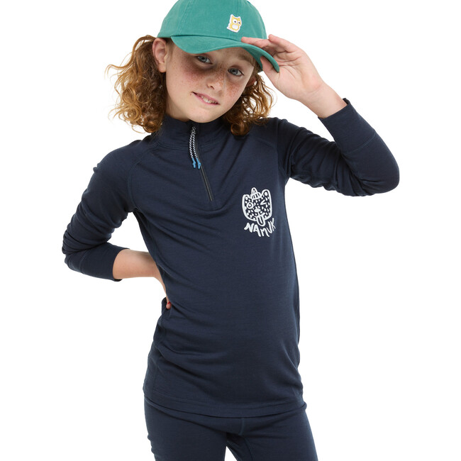 Honu Merino half-zip longsleeve "Rascal", True navy - Sweatshirts - 2