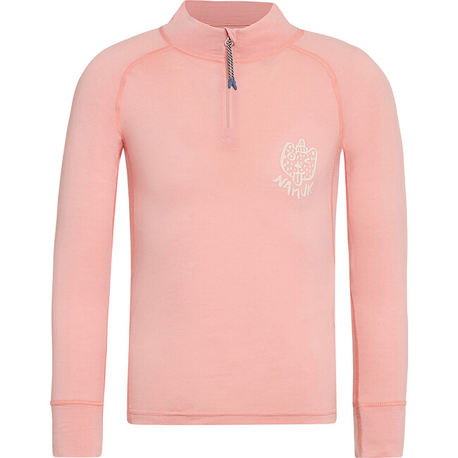 Honu Merino half-zip longsleeve "Rascal", Sunset rose