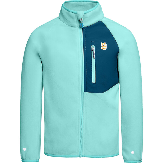 Avan bio-fleece jacket, Manbali blue / Deep petrol