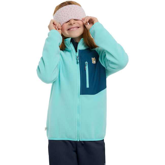 Avan bio-fleece jacket, Manbali blue / Deep petrol - Jackets - 2