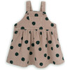 Elena Cotton Corduroy Tennis Balls Print Adjustable Strap Pinafore Dress, Beige - Dresses - 1 - thumbnail
