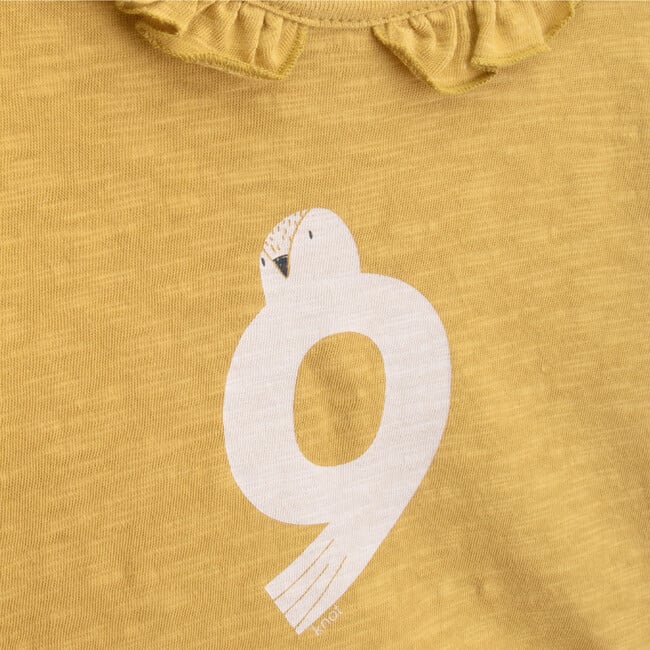 T-Shirt Long Sleeve Baby Organic Cotton White Dove, Yellow
