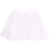 Babys Bunny Print Organic Cotton Ruffle Collar Long Sleeve T-Shirt, White - T-Shirts - 3