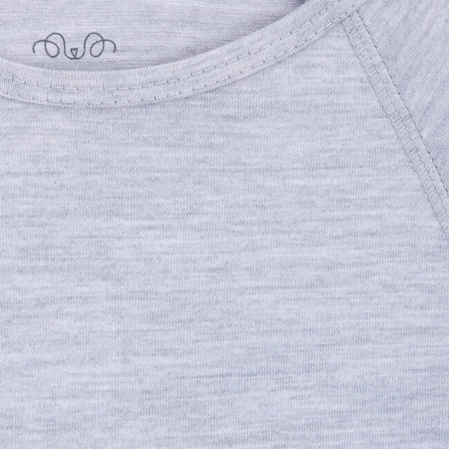 Long Sleeve Shirt, Grey Merino Wool - T-Shirts - 2
