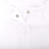 Babys Bunny Print Organic Cotton Ruffle Collar Long Sleeve T-Shirt, White - T-Shirts - 4