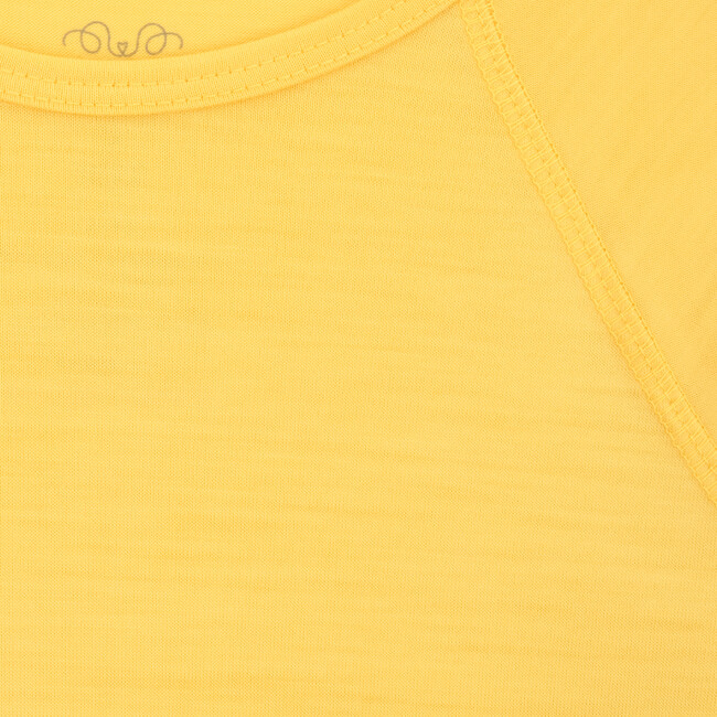 Long Sleeve Shirt, Yellow Merino Wool - T-Shirts - 2