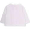 Babys Puppy Print Organic Cotton Ruffle Collar Long Sleeve T-Shirt, White - T-Shirts - 3