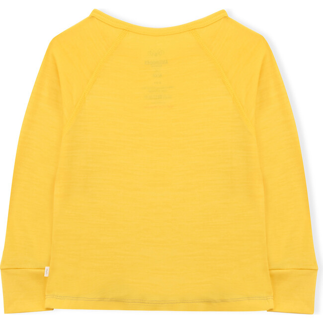 Long Sleeve Shirt, Yellow Merino Wool - T-Shirts - 3