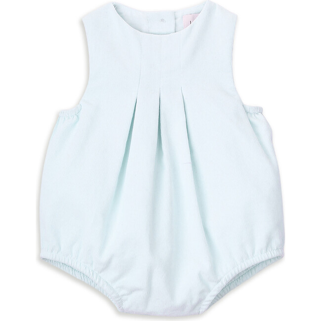 Abby Corduroy Round Neck Romper, Blue
