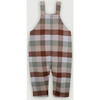 Babys Stacy Plaid Flannel Adjustable Straps Hidden Snap Pocket Jumpsuit, Multicolors - Jumpsuits - 3
