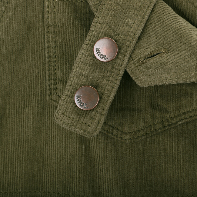 Babys Shawn Cotton Corduroy Adjustable Straps Hidden Snap Pocket Overalls, Green - Overalls - 2