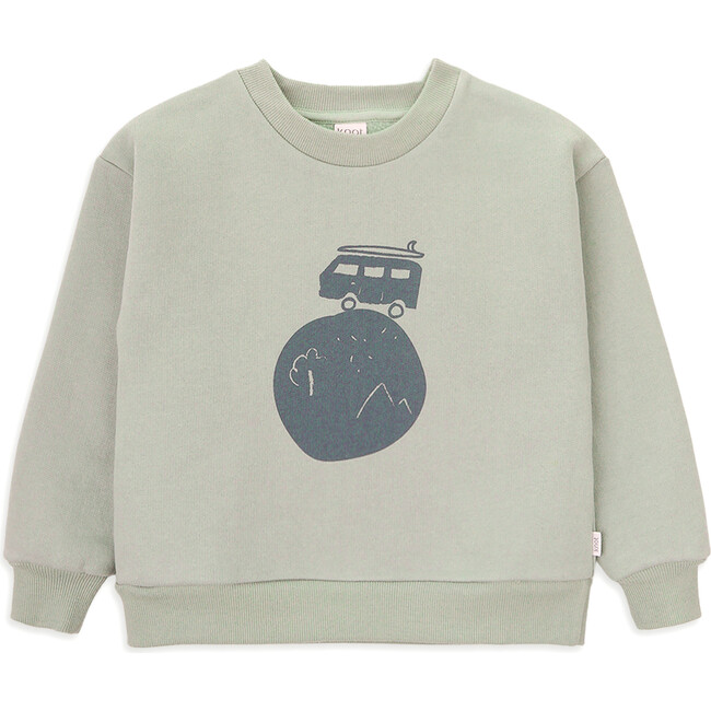 Van Life Long Sleeve Sweatshirt, Green - Sweatshirts - 1