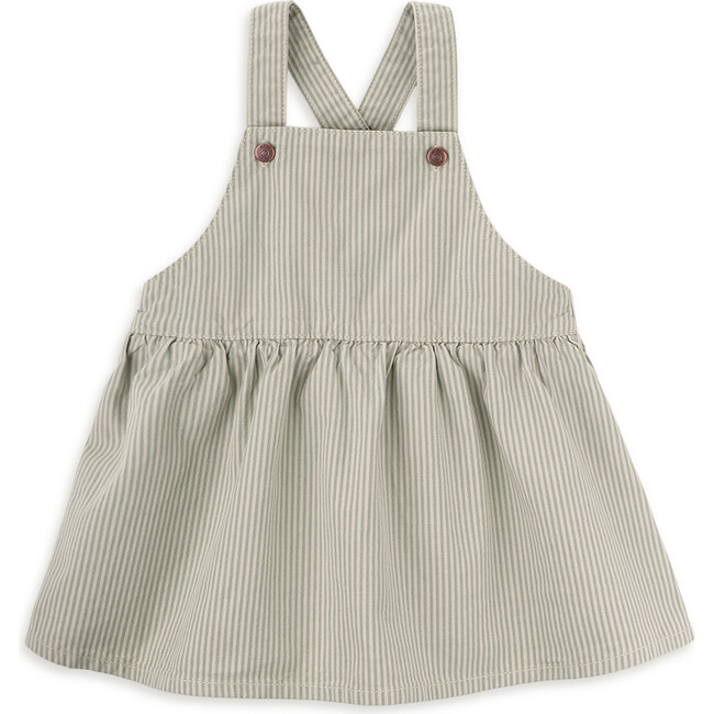 Julie pinafore for baby girl in twill - Dresses - 1