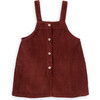 Cinnamon Poppy Cotton Corduroy 2-Back Pocket Pinafore Dress, Brown - Dresses - 1 - thumbnail