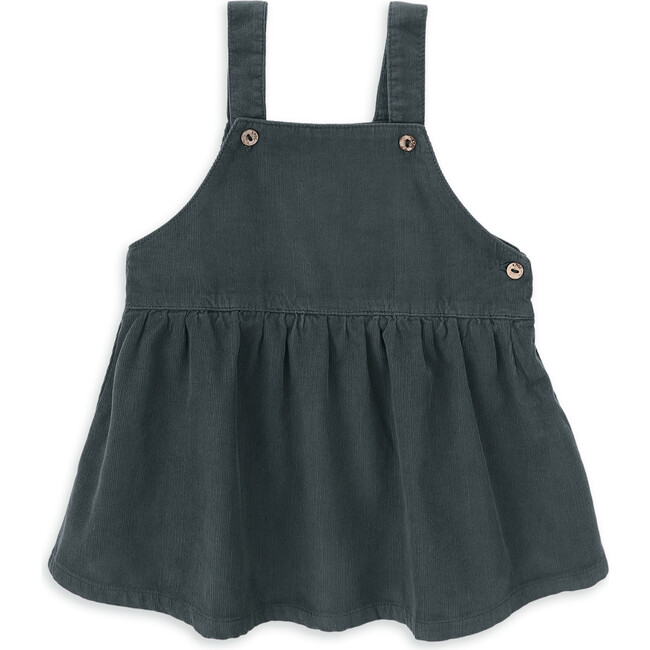 Estelle Pinafore Corduroy Dress, Blue - Dresses - 1