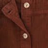 Cinnamon Poppy Cotton Corduroy 2-Back Pocket Pinafore Dress, Brown - Dresses - 2