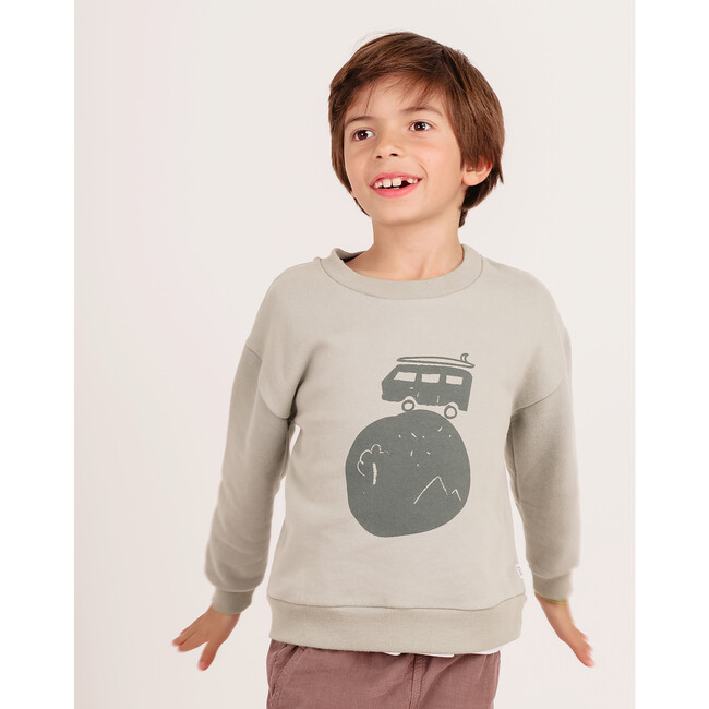 Van Life Long Sleeve Sweatshirt, Green - Sweatshirts - 4