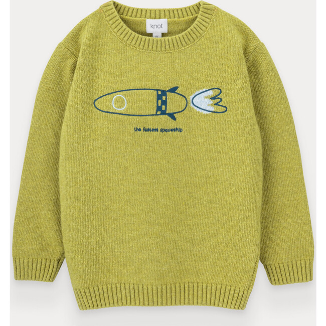 Rocket Ship Knitted Sweater For Boy