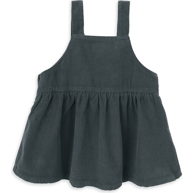 Estelle Pinafore Corduroy Dress, Blue - Dresses - 3