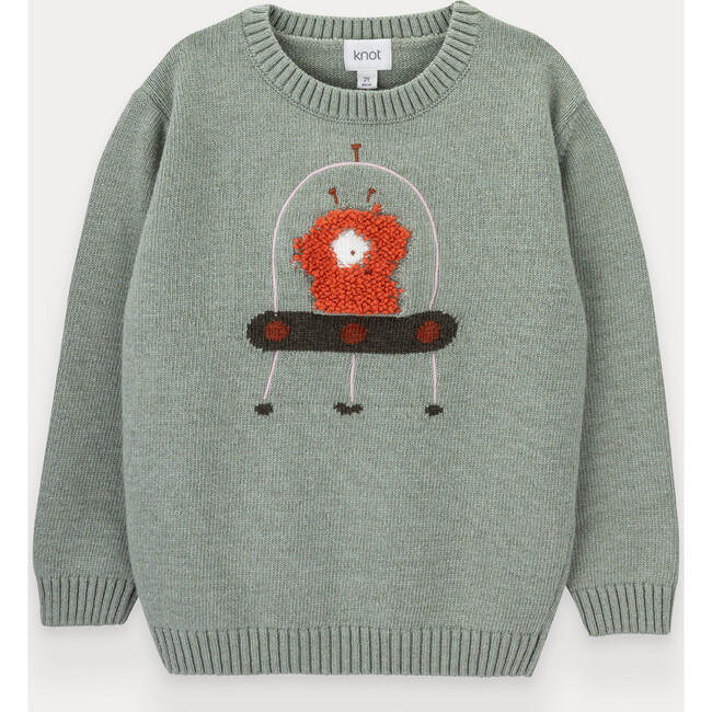 Moon Friend Knitted Sweater For Boy