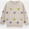 Polka Dots Knitted Sweater For Girl - Sweaters - 1 - thumbnail
