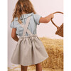 Julie pinafore for baby girl in twill - Dresses - 4 - thumbnail