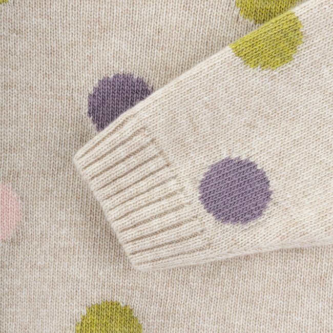 Polka Dots Knitted Sweater For Girl - Sweaters - 2