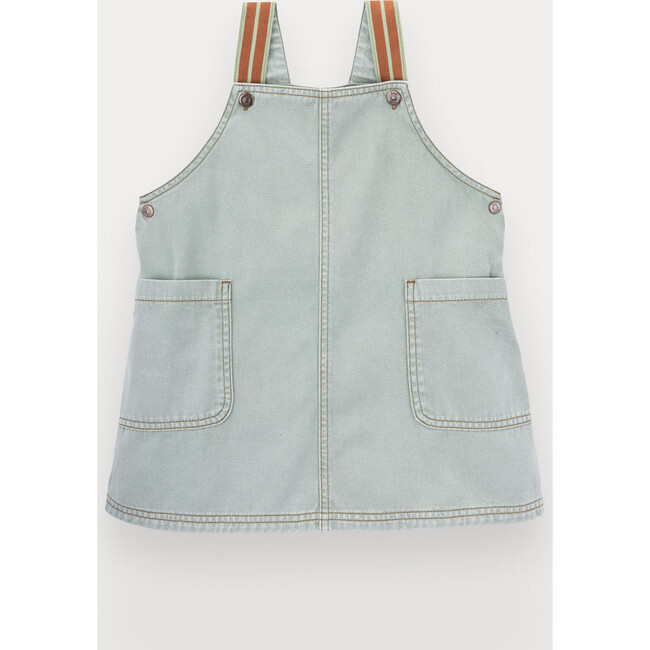 Emmie Pinafore Dress For Girl, Cotton Twill