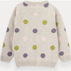 Polka Dots Knitted Sweater For Girl - Sweaters - 3