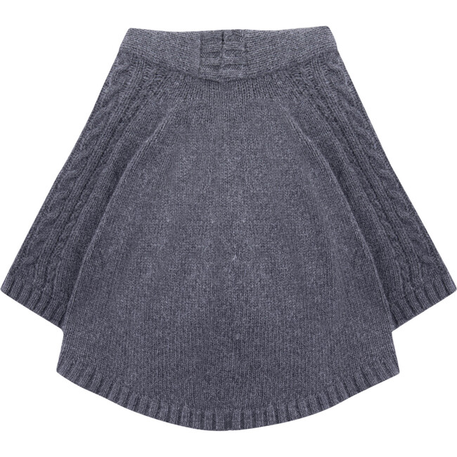 Niyuki Knitted Cape, Pewter Grey Melange