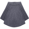 Niyuki Knitted Cape, Pewter Grey Melange - Jackets - 1 - thumbnail
