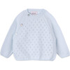 Newborn Cotton Long Sleeve Sweater, Blue - Sweaters - 1 - thumbnail