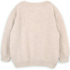 Girls Cool Roller Merino Wool Knit Round Neck Long Sleeve Sweater, Beige - Sweaters - 3